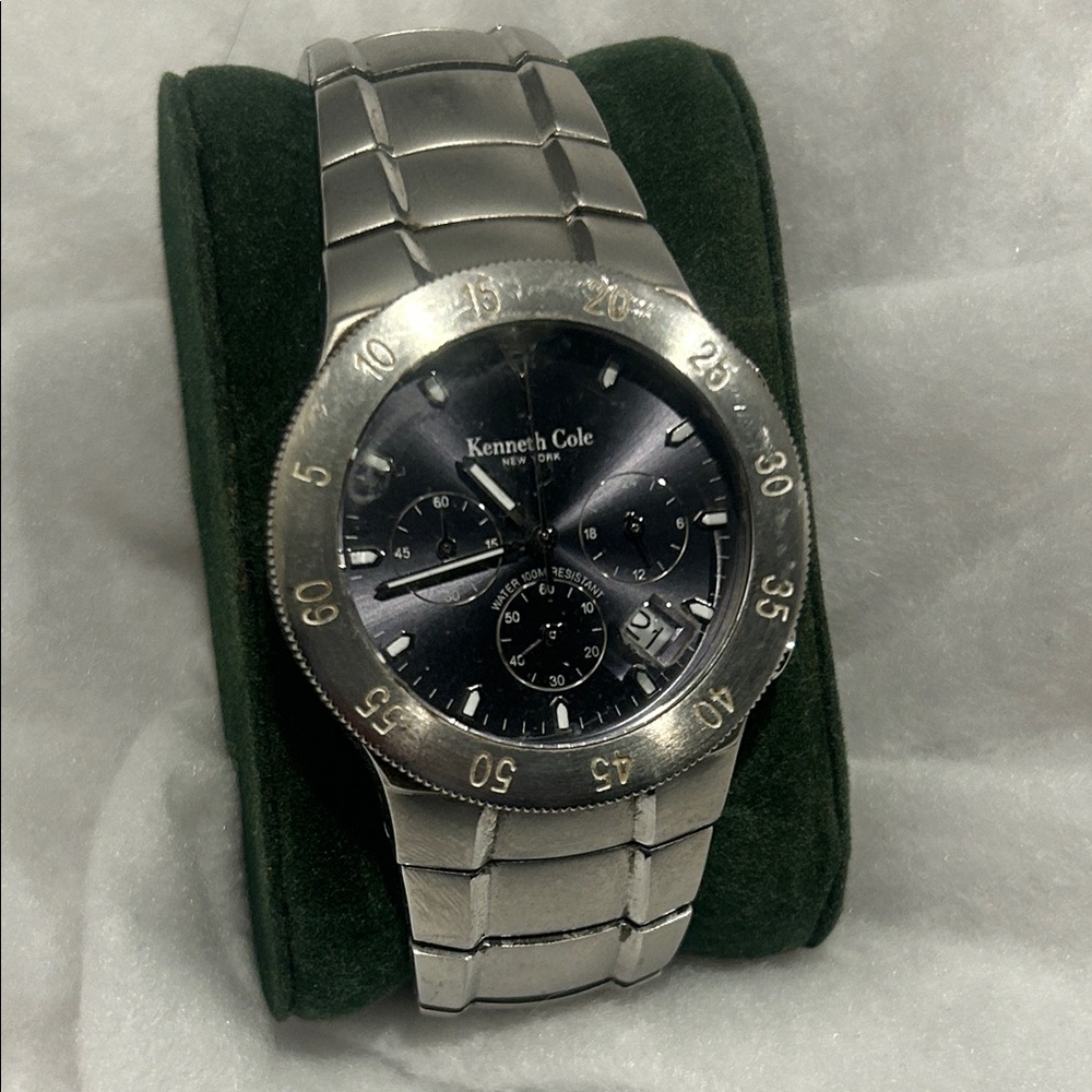 Kenneth Cole Metallic Silver Chronograph Watch